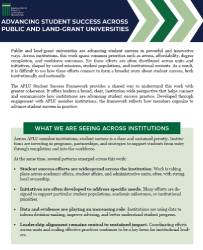Advancing Student Success Across Public and Land-grant Universities