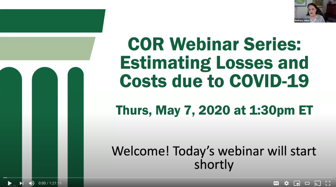 COR Webinar Estmates