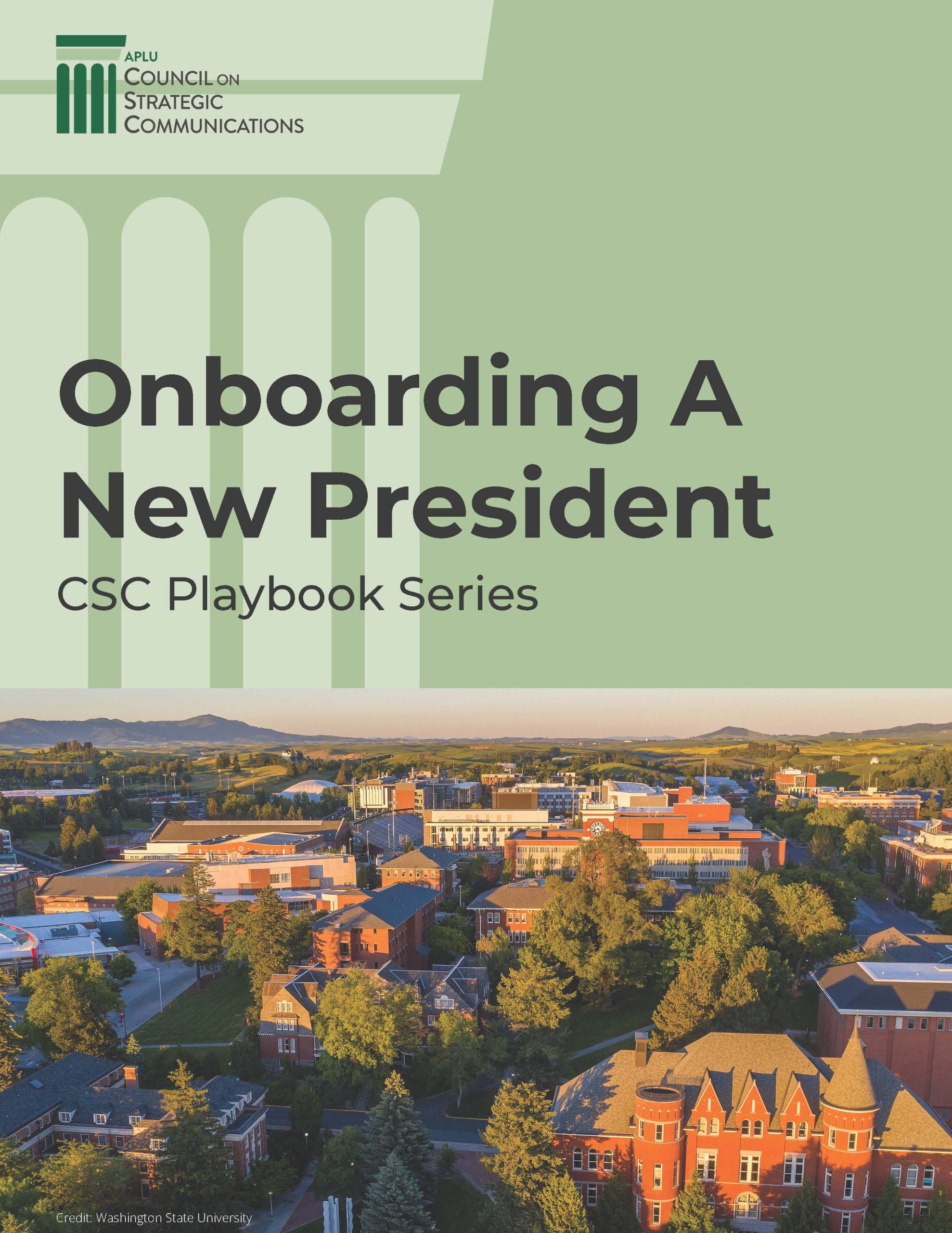 Image of CSC Playbook cover for Onboarding a New President