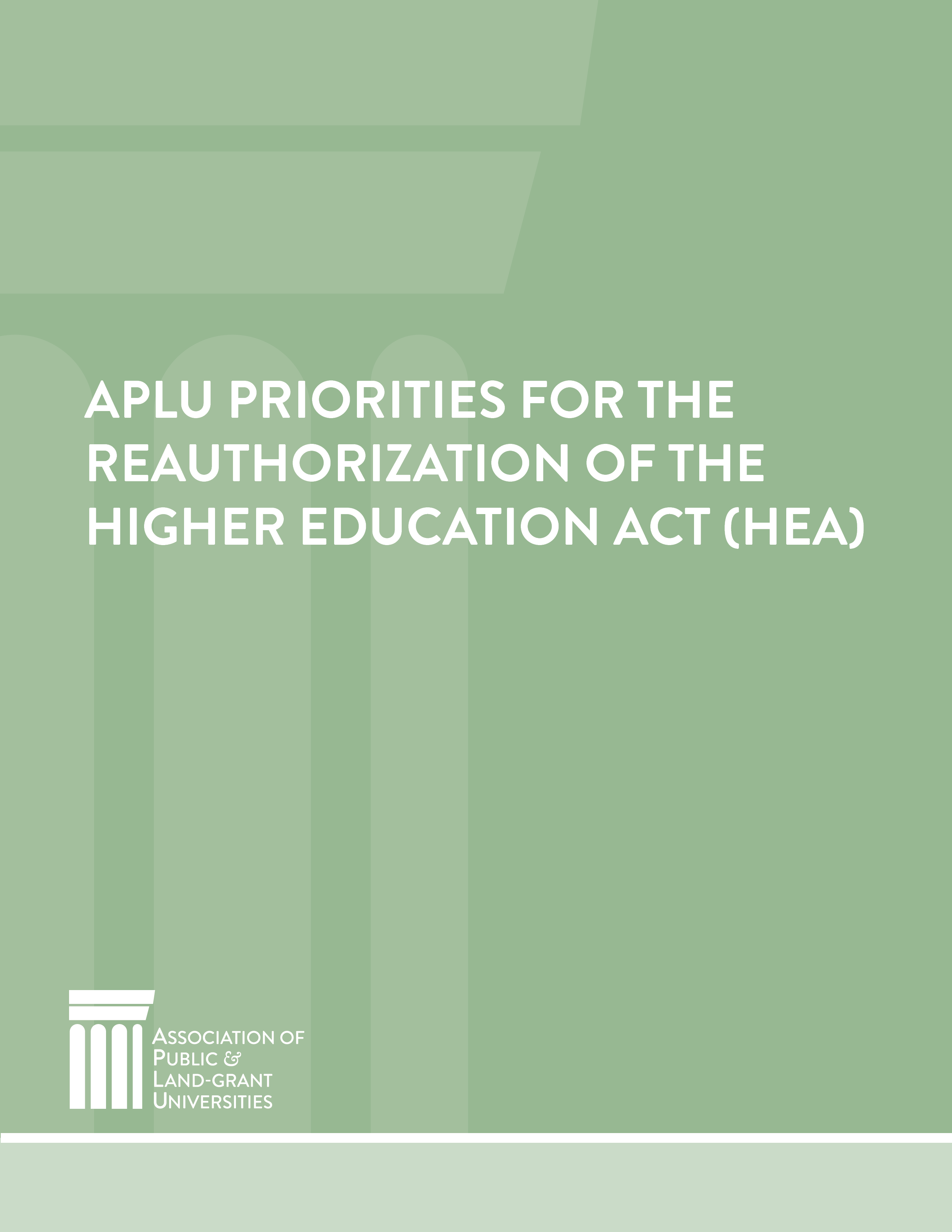 APLU Priorities for HEA Reauthorization
