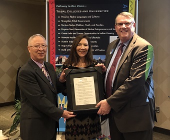 Image of Dr. David Yarlott, Jr, Ms. Carrie L. Billy, and Dr. Doug Steele.