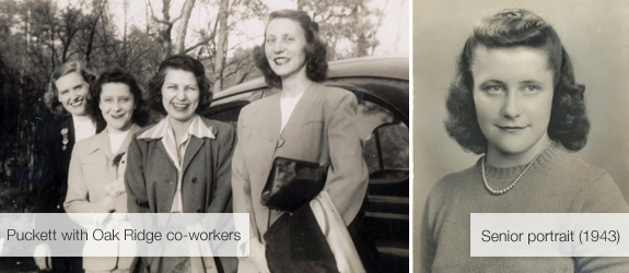 A photo of female researchers on the Manhattan Project at Oak Ridge National Laboratory.